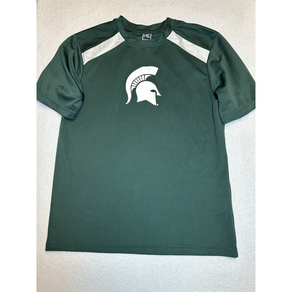 Michigan State Dri Fit Tshirt Men's Medium Green And White Proedge